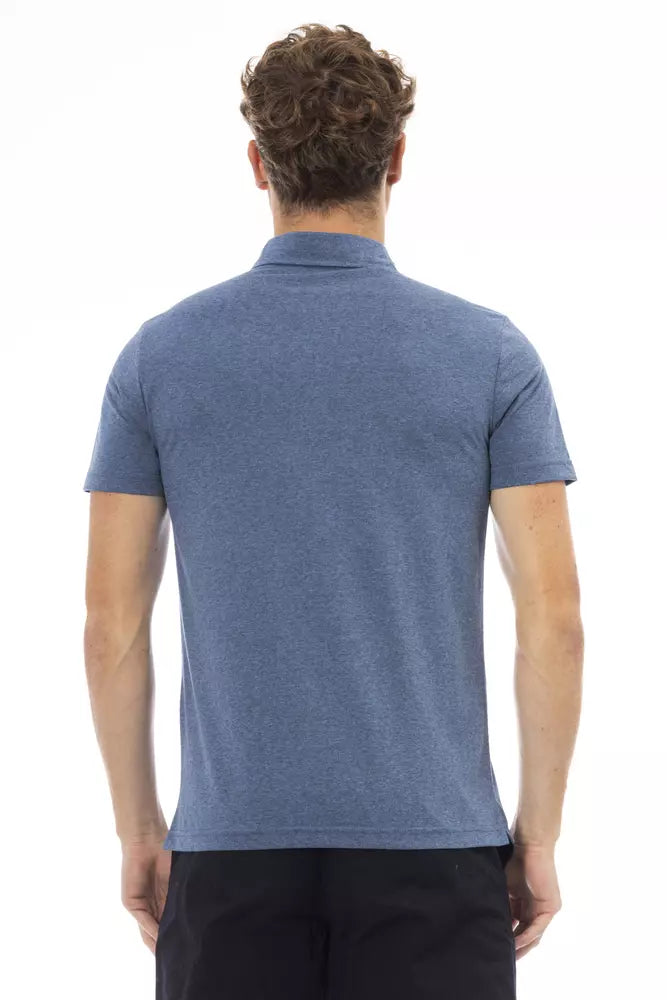 Baldinini Trend Blue Cotton Men Polo Shirt - ACCEXO