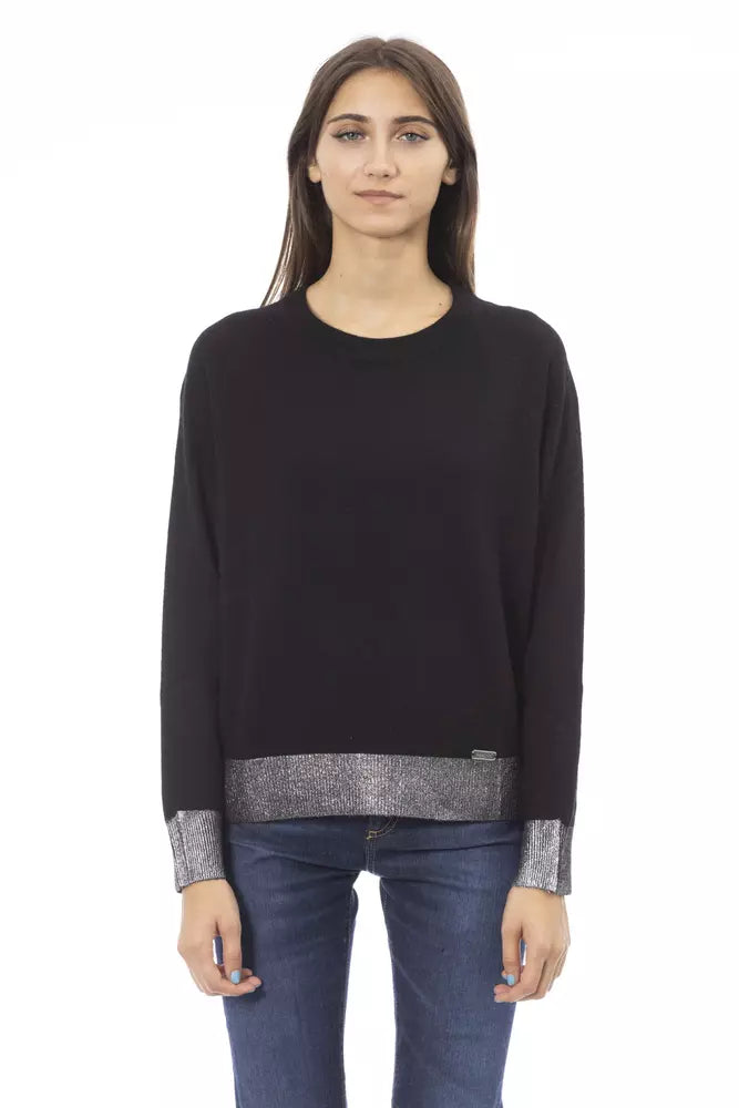Baldinini Trend Black Wool Women Sweater - ACCEXO