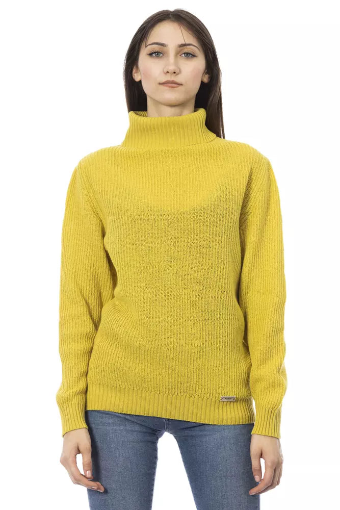 Baldinini Trend Yellow Wool Women Sweater - ACCEXO