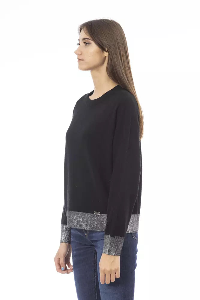 Baldinini Trend Black Wool Women Sweater - ACCEXO