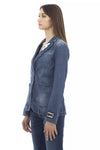 Baldinini Trend Blue Cotton Women Jacket