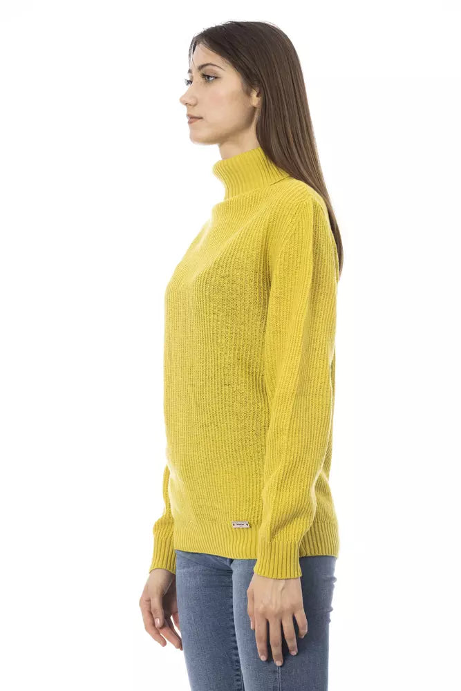 Baldinini Trend Yellow Wool Women Sweater - ACCEXO