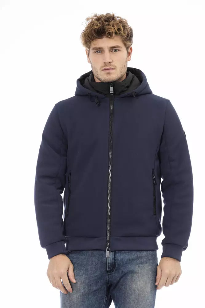 Baldinini Trend Blue Polyester Men Jacket - ACCEXO