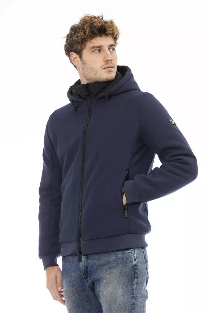 Baldinini Trend Blue Polyester Men Jacket - ACCEXO