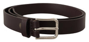 Dolce & Gabbana Elegant Leather Belt With Logo Buckle - ACCEXO