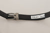 Dolce & Gabbana Elegant Black Leather Designer Belt