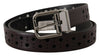 Dolce & Gabbana Elegant Dark Purple Leather Belt