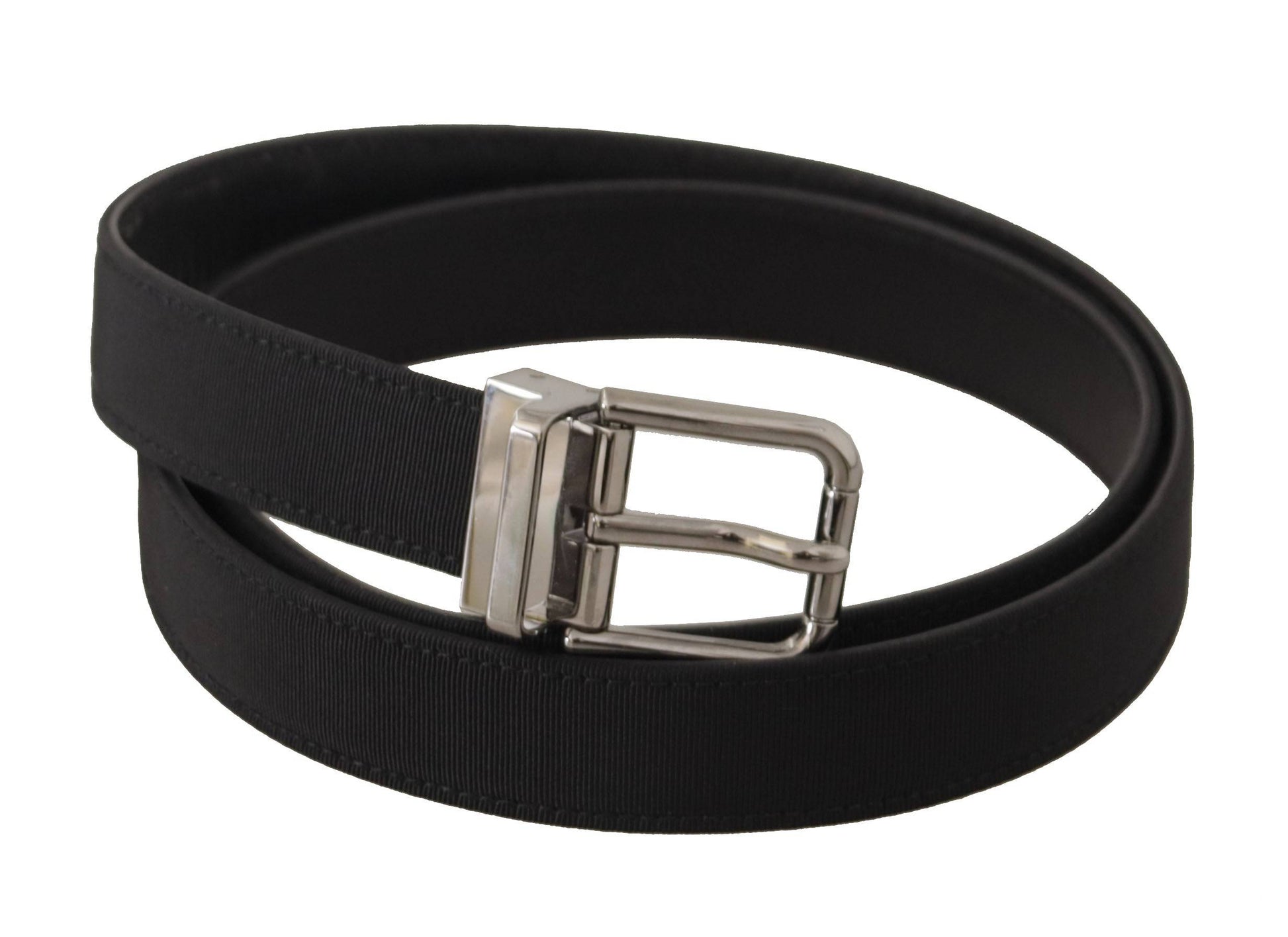 Dolce & Gabbana Elegant Black Leather Belt with Metal Buckle - ACCEXO