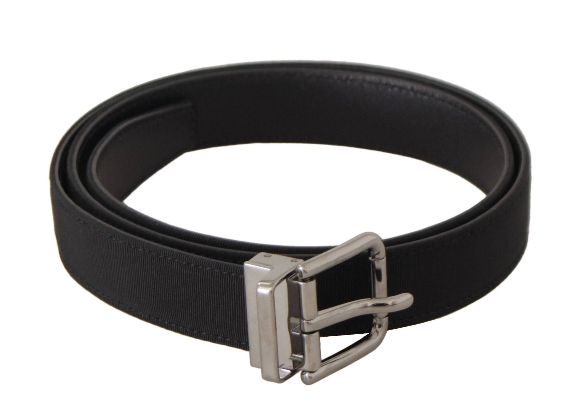 Dolce & Gabbana Elegant Black Leather Belt with Metal Buckle - ACCEXO
