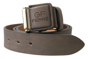 GF Ferre Elegant Leather Fashion Belt with Engraved Buckle - ACCEXO