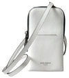 Dolce & Gabbana Elegant White Leather Phone Crossbody Bag