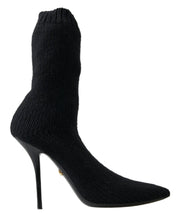 Dolce & Gabbana Elegant Black Viscose Mid-Calf Boots - ACCEXO