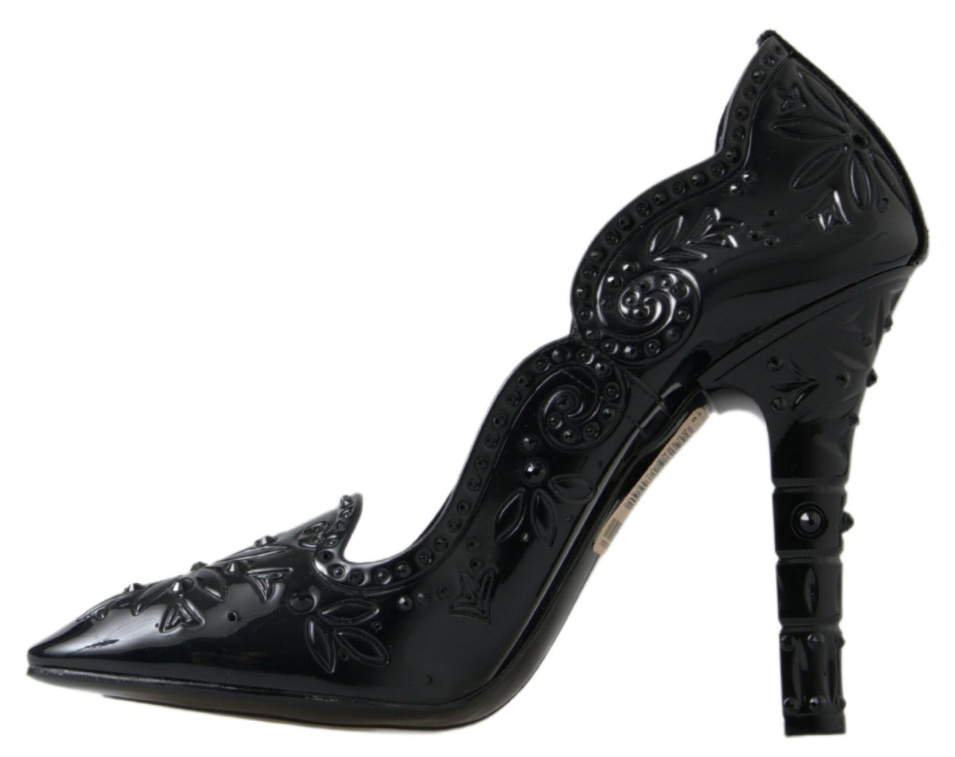 Dolce & Gabbana Elegant Black Crystal Cinderella Pumps - ACCEXO