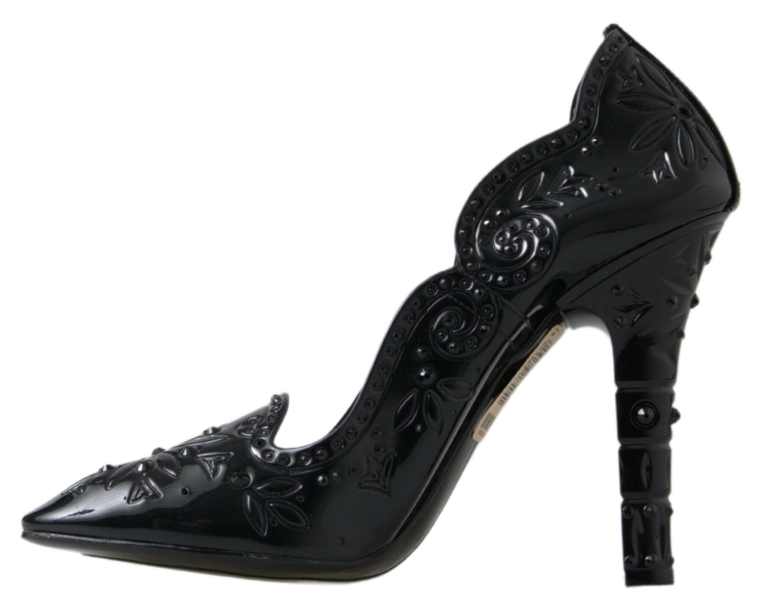 Dolce & Gabbana Elegant Black Crystal Cinderella Pumps - ACCEXO