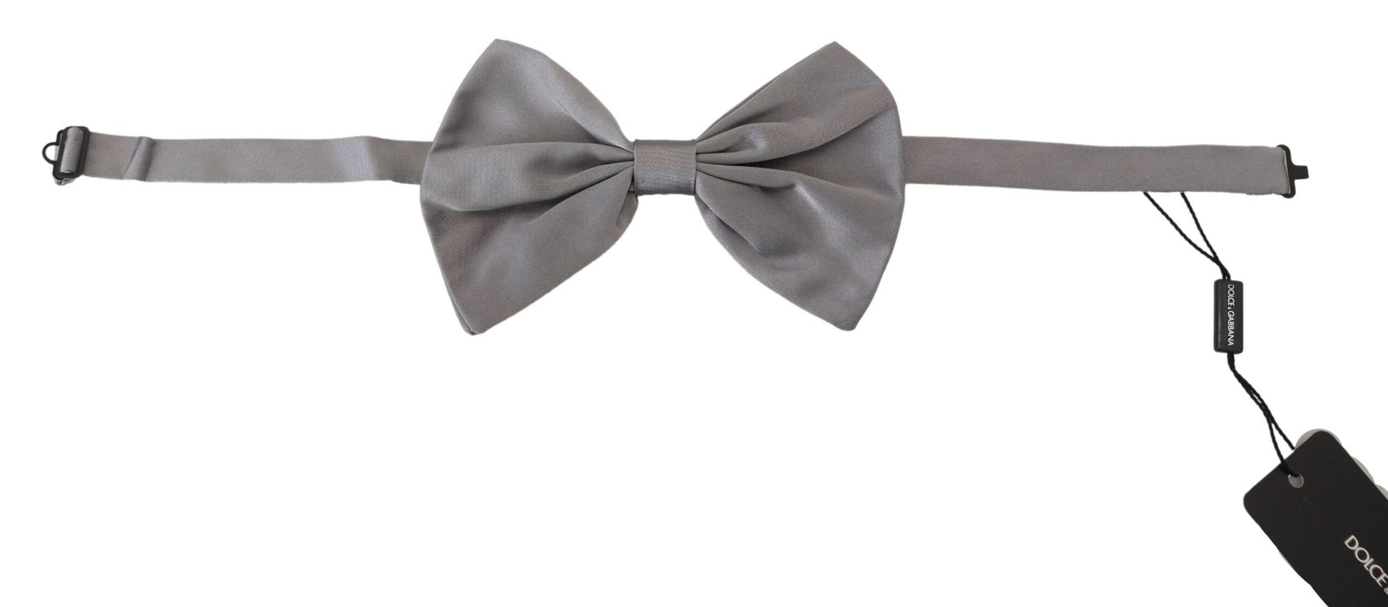 Dolce & Gabbana Elegant Silver Gray Silk Bow Tie - ACCEXO