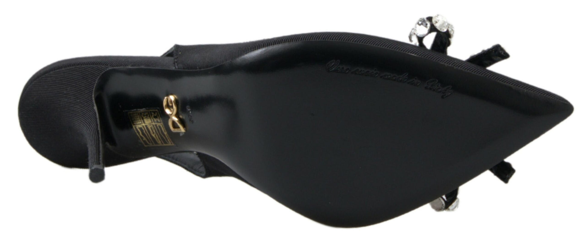 Dolce & Gabbana Embellished Black Slingback Heels Pumps - ACCEXO