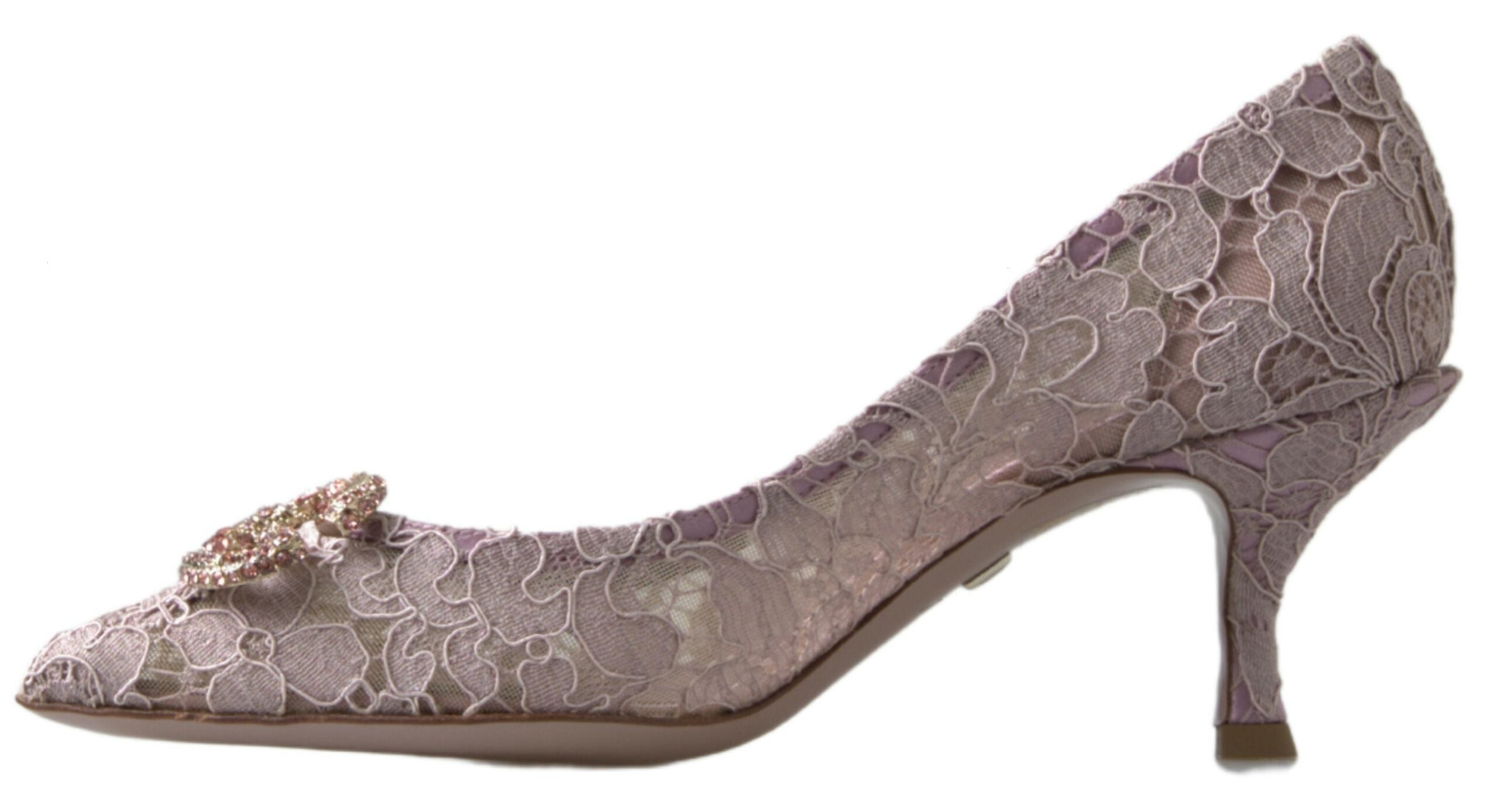 Dolce & Gabbana Elegant Pink Crystal Embellished Heels - ACCEXO