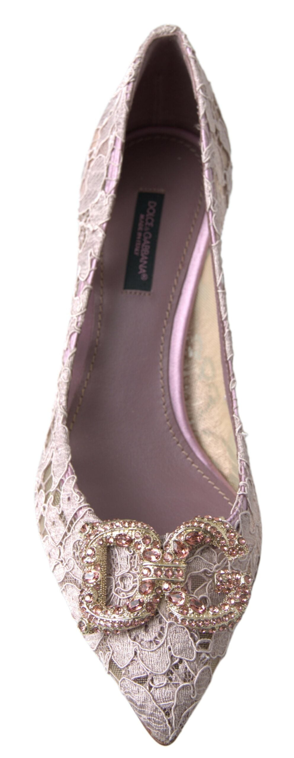 Dolce & Gabbana Elegant Pink Crystal Embellished Heels - ACCEXO