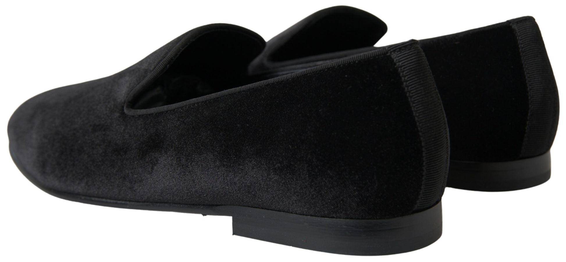 Dolce & Gabbana Elegant Velvet Black Loafers for Men - ACCEXO