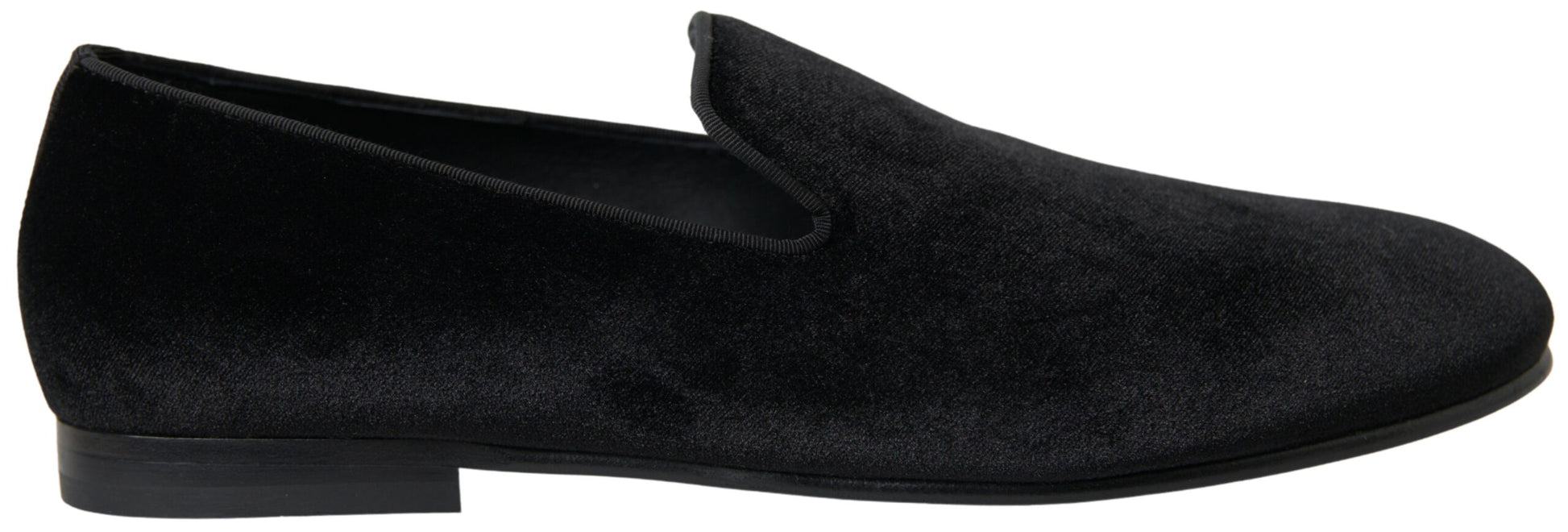 Dolce & Gabbana Elegant Velvet Black Loafers for Men - ACCEXO