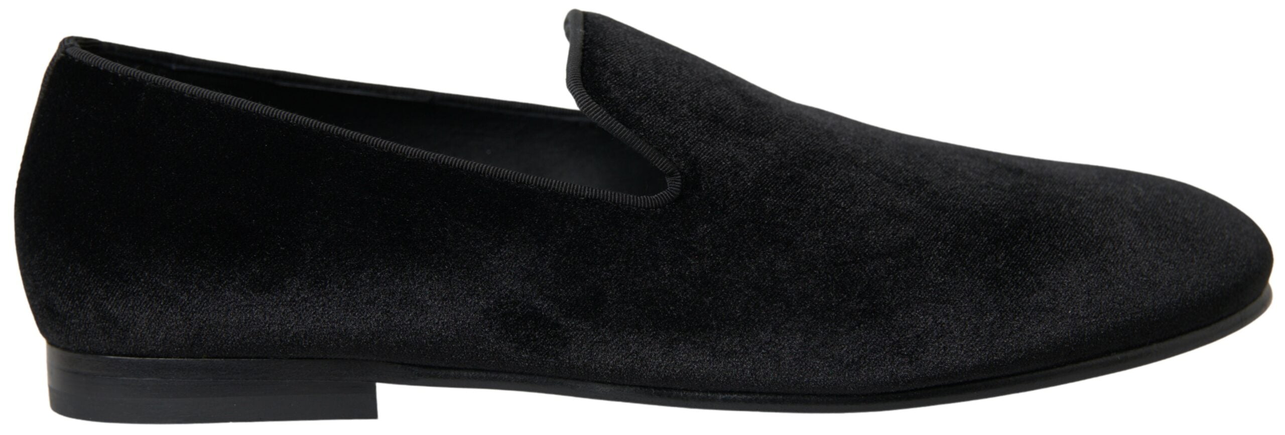 Dolce & Gabbana Elegant Velvet Black Loafers for Men - ACCEXO