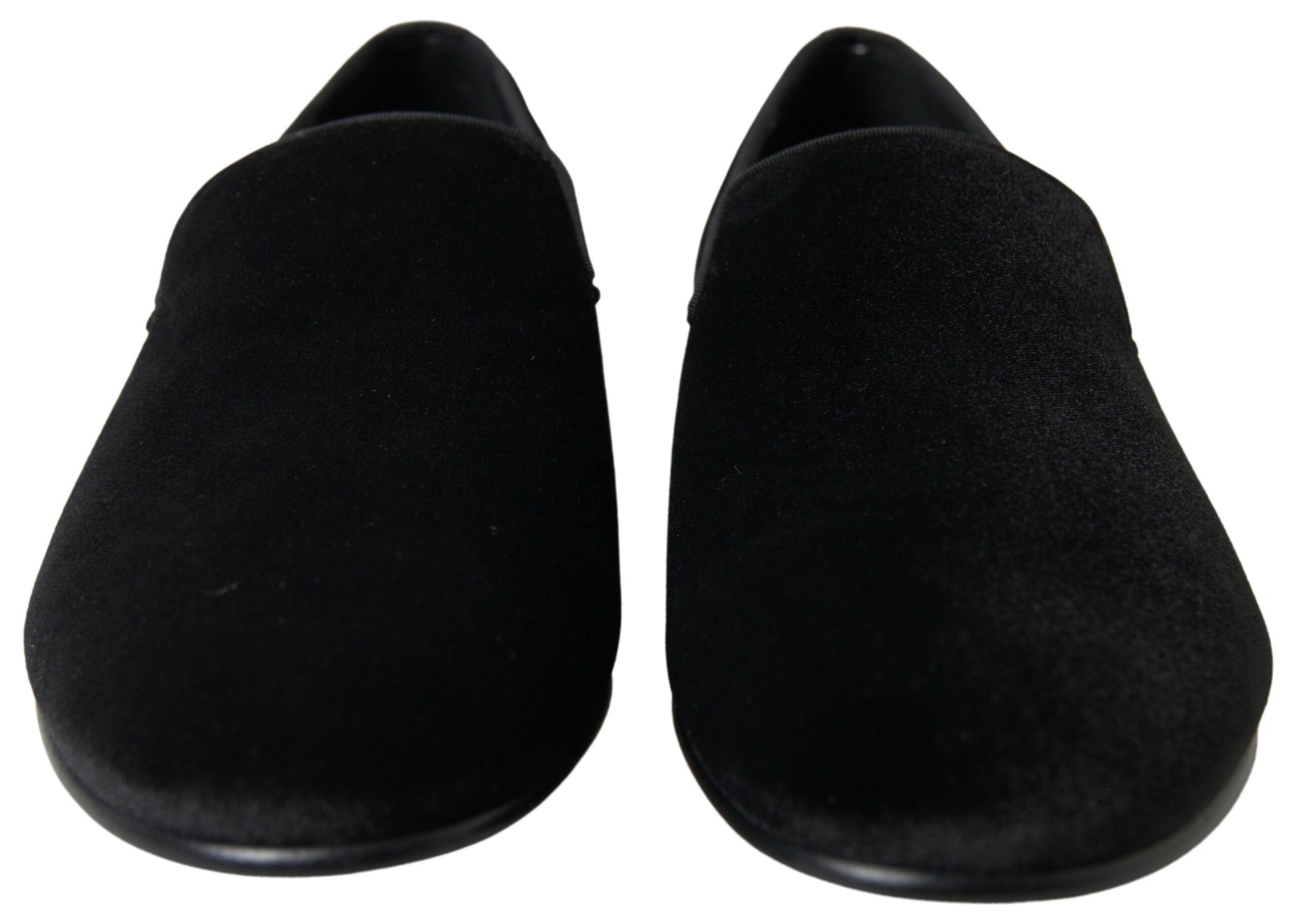 Dolce & Gabbana Elegant Velvet Black Loafers for Men - ACCEXO