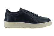 Saxone of Scotland Elegant Navy Blue Leather Sneakers - ACCEXO