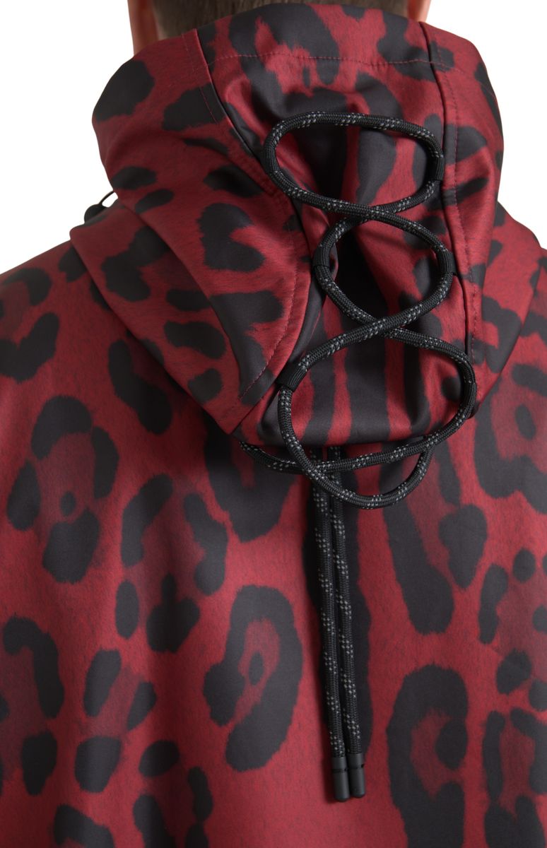 Dolce & Gabbana Radiant Red Leopard Print Hooded Jacket - ACCEXO
