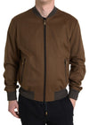 Dolce & Gabbana Elegant Brown Cashmere Bomber Jacket