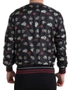 Dolce & Gabbana Elegant Silk Crewneck Pullover - Black Multicolor