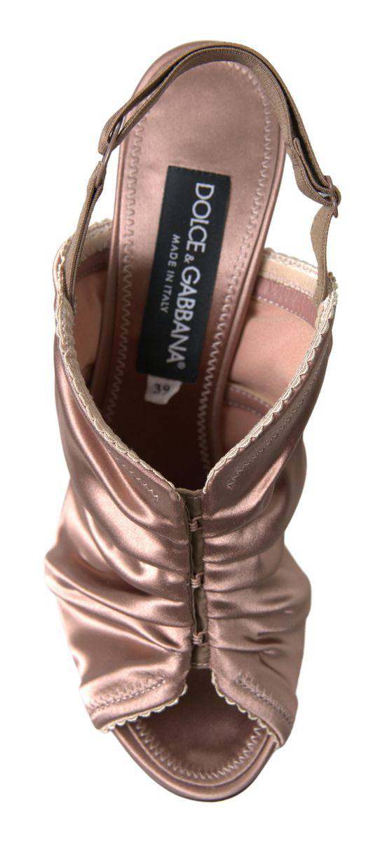 Dolce & Gabbana Elegant Slingback Stiletto Heels in Light Brown - ACCEXO