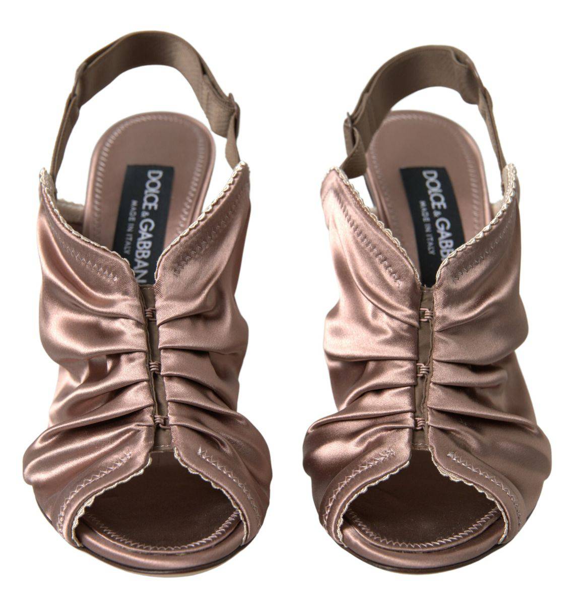 Dolce & Gabbana Elegant Slingback Stiletto Heels in Light Brown - ACCEXO