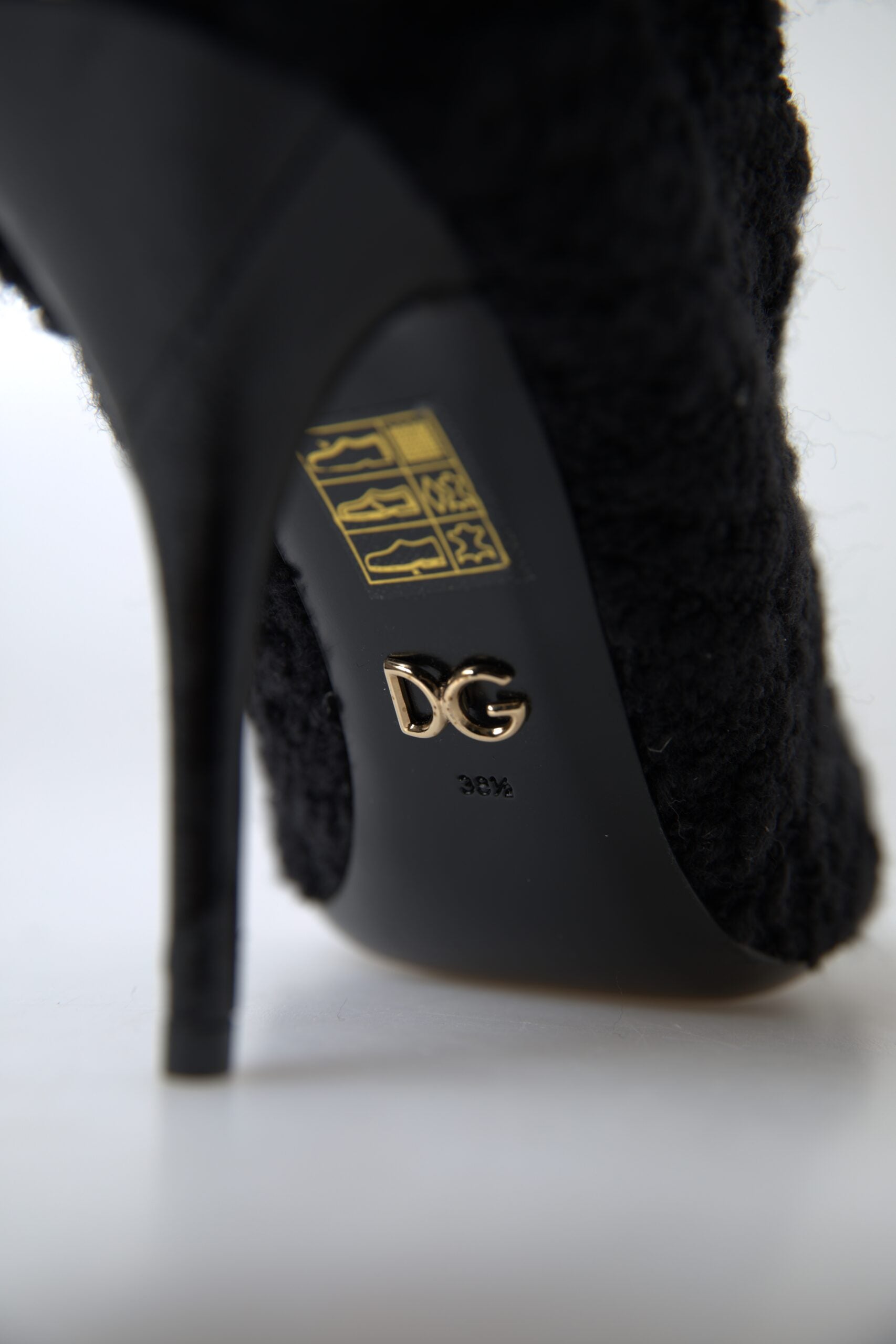 Dolce & Gabbana Elegant Virgin Wool Mid Calf Boots - ACCEXO
