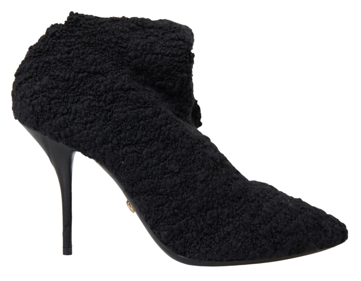 Dolce & Gabbana Elegant Virgin Wool Mid Calf Boots - ACCEXO
