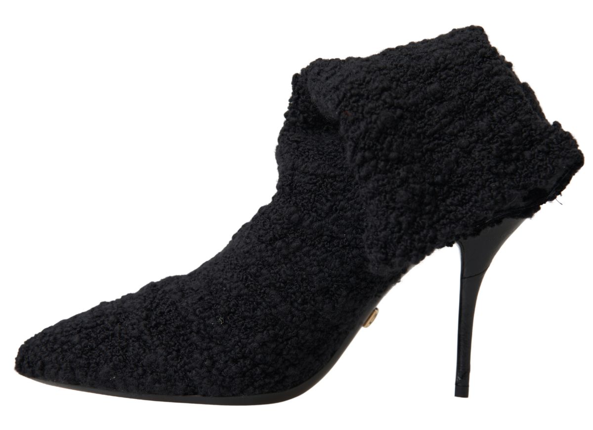Dolce & Gabbana Elegant Virgin Wool Mid Calf Boots - ACCEXO