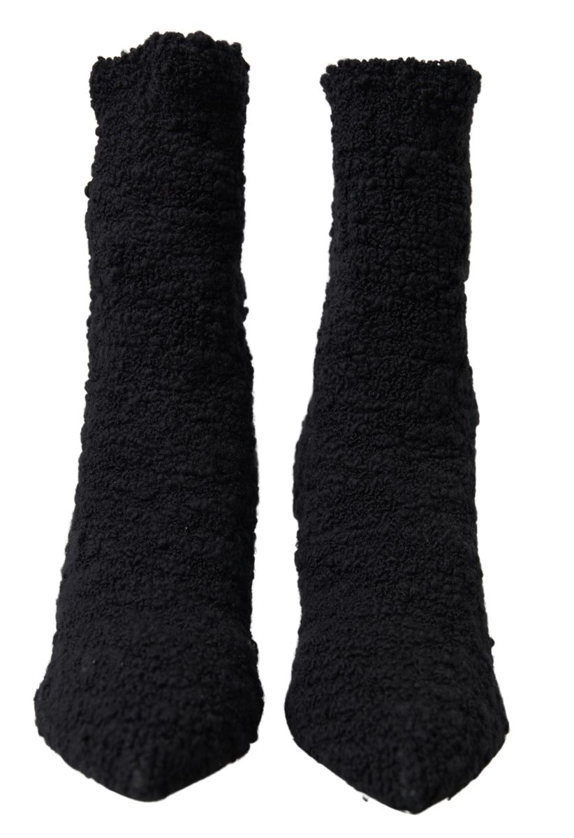 Dolce & Gabbana Elegant Virgin Wool Mid Calf Boots - ACCEXO