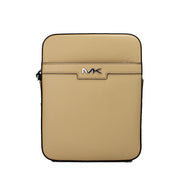 Michael Kors Cooper Medium Camel Crossgrain Leather Flight Crossbody Bag - ACCEXO