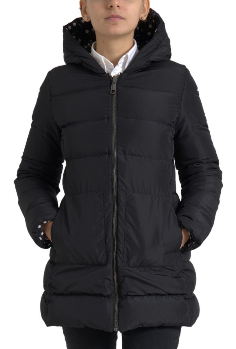 Dolce & Gabbana Elegant Full Zip Black Hooded Jacket - ACCEXO