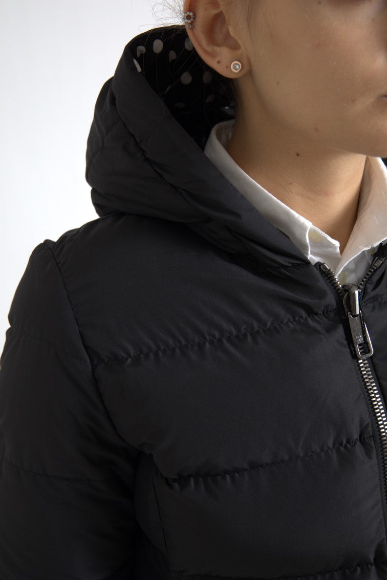 Dolce & Gabbana Elegant Full Zip Black Hooded Jacket - ACCEXO