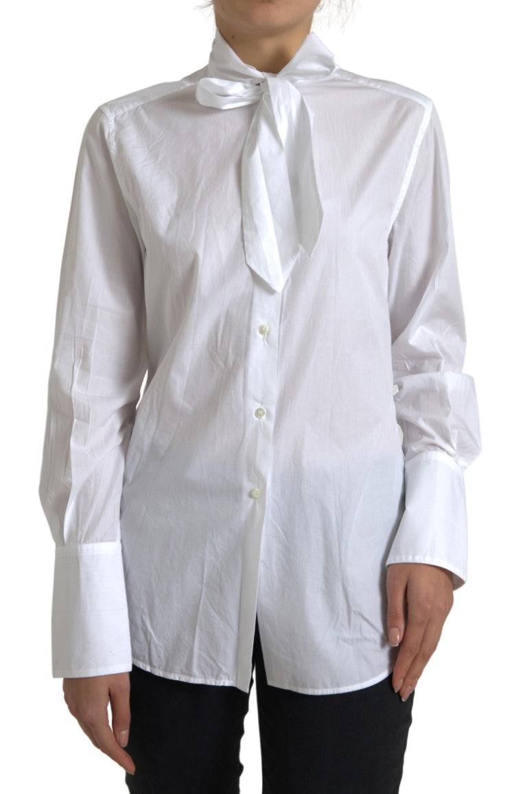 Dolce & Gabbana Elegant White Cotton Long Sleeve Shirt - ACCEXO