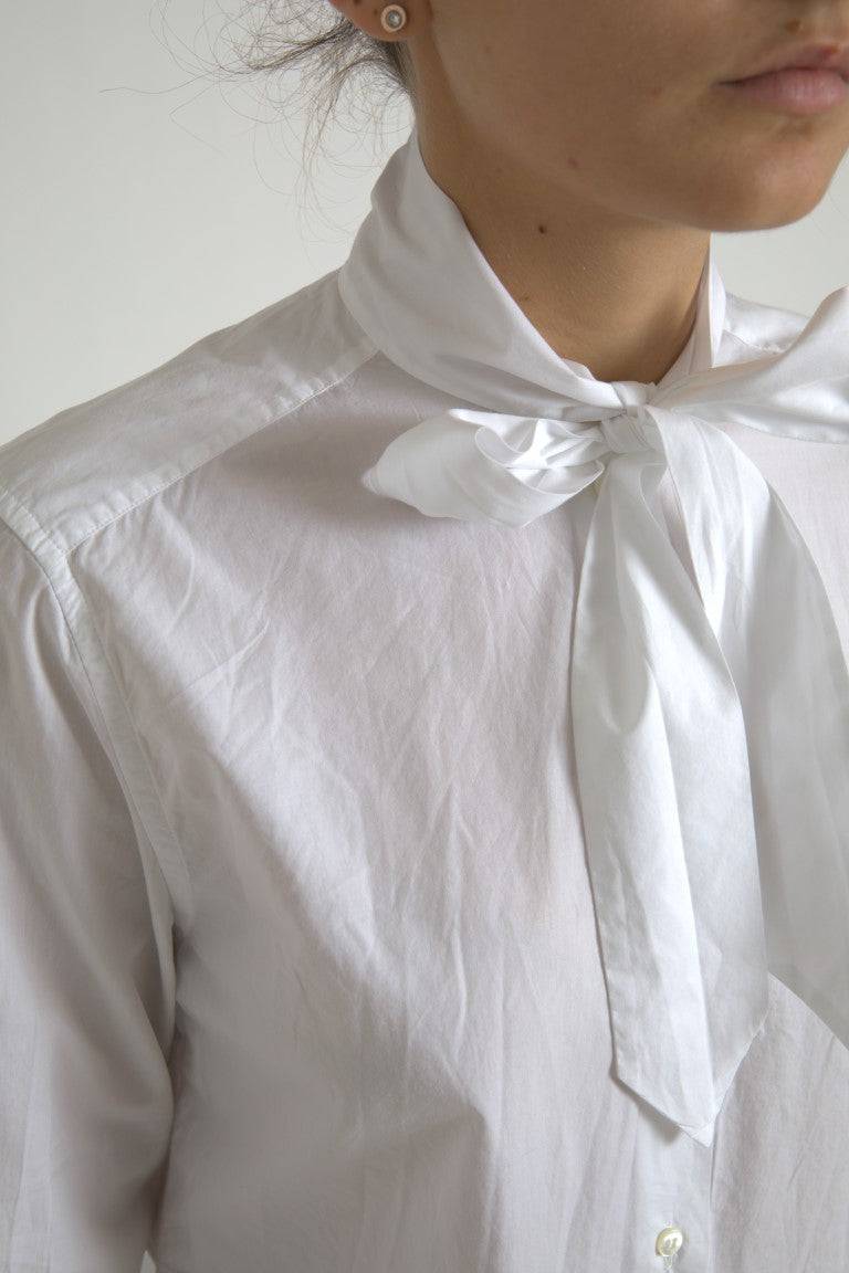 Dolce & Gabbana Elegant White Cotton Long Sleeve Shirt - ACCEXO