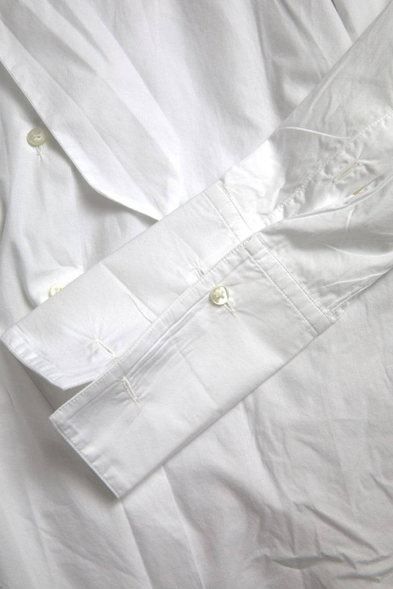 Dolce & Gabbana Elegant White Cotton Long Sleeve Shirt - ACCEXO