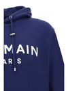 Balmain Elegant Navy Blue Monogram Hoodie