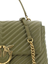 PINKO Emerald Elegance Calf Leather Handbag