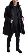 Dolce & Gabbana Elegant Black Hooded Trench Coat