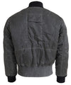 MM6 Maison Margiela Elegant Gray Bomber Jacket Full Zip Closure