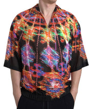 Dolce & Gabbana Multicolor Luminarie Print Cotton Polo Shirt - ACCEXO