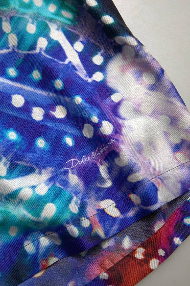 Dolce & Gabbana Psychedelic Print Silk Pajama Shirt - ACCEXO