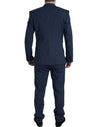 Dolce & Gabbana Elegant Slim Fit Blue Two-Piece Suit