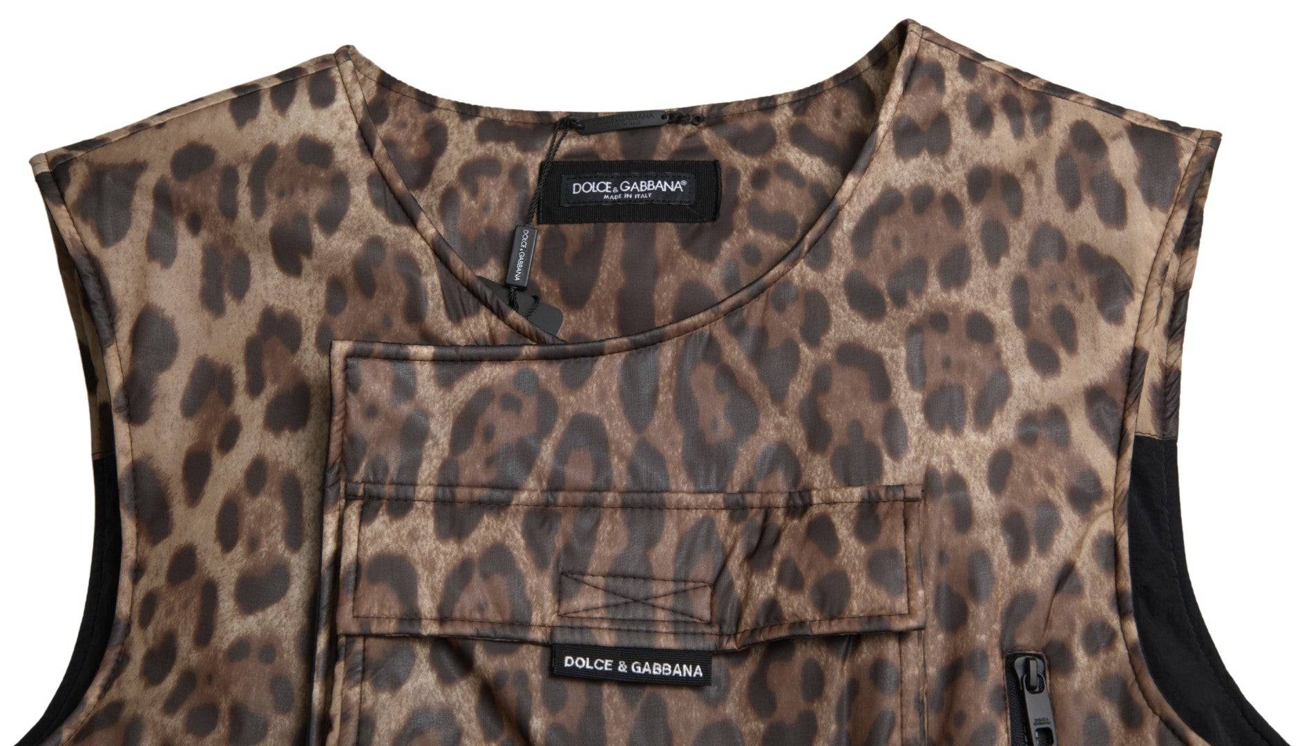 Dolce & Gabbana Silk Leopard Vest Exclusive Sportswear - ACCEXO